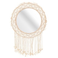 24h Boho štýl zrkadlový pletený dekoračný Macrame 40cm