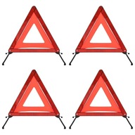Výstražné trojuholníky vidaXL 4 ks červené 56