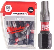 Nárazové bity Milwaukee SHOCKWAVE TX25x25 mm 25 ks