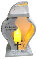 Sklenená lampa na sviečky pre rodičov, kaplnkové sviečky pre milovaných rodičov