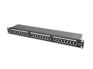 Patch panel Lanberg PPS5-1024-B 24 port 1U kat.5e tienený čierny