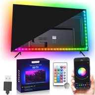 USB LED pásik pre RGB TV 3m LED diódy pre TV Podsvietenie APLIKÁCIA DIAĽK