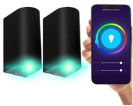 DVOJITÁ VONKAJŠIA NÁSTENNÁ LAMPA SMART WI-FI + DIAĽKOVÉ 2KS