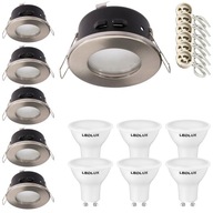 6x svietidlo Hermetické IP44 + LED GU10 2,5W