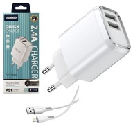 JELLICO RÝCHLA NABÍJAČKA 2X USB 2.4A + Lightning