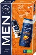 Nivea Men darčeková sada 2 kozmetických gélov Sport Beat + valček