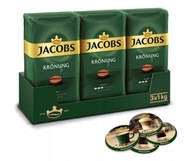 Zrnková káva Jacobs Krönung 3x1kg, intenzívna. 3/6