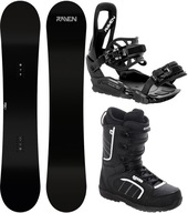 Snowboardový set RAVEN Pure Black 157cm