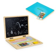 Magnetická vzdelávacia tabuľa notebook písmená čísla ECOTOYS