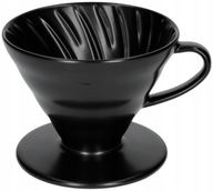 Hario V60-02 Kasuya keramický odkvapkávač Black