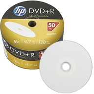 DISKY HP DVD+R 4,7 GB 50 PCS. TLAČITEĽNÁ TLAČ