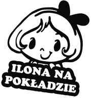 ILONA V AUTE nálepka do auta 18x15 farieb