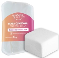 CUKROVÁ HMOTA SNEH BIELA ​​PLASTOVÁ Poleva 1KG