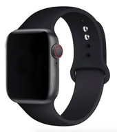 ŠPORTOVÝ REMÍNOK PRE HODINKY APPLE 42 44 45 49 MM SILIKÓNOVÉ SPORT ČIERNE