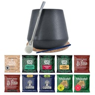 Yerba Mate Set 10x50g Bombilla Tekvica 500g