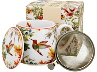 Porcelánový sudový hrnček 430 ml s infuzérom BYLINKY TEA - Kolibrík