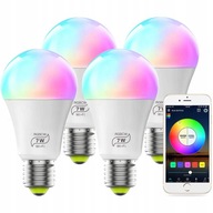 INTELIGENTNÁ LED ŽIAROVKA SMART RGBCW 7W WIFI E27