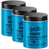 Schwarzkopf Got2b Chaotic Modeling Hair Gum 100 ml x3