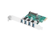 PCI Express karta Lanberg -> USB 3.1 Gen1