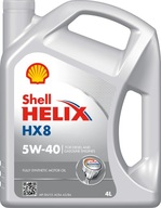 Syntetický motorový olej SHELL HELIX HX8 5W40 4L SN/CF, A3/B4 SYNTETICKÝ