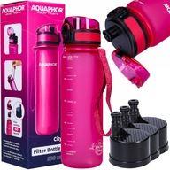 Fľaša Aquaphor City 0,5 fuchsie + 3 filtre SET