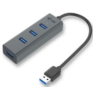 USB 3.0 Kovový 4-portový pasívny USB HUB, 4x USB 3.0 porty