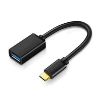 Kábel adaptéra z USB 3.0 na USB typu C čierny