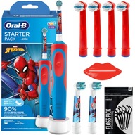 ELEKTRICKÁ ZUBNÁ KEFKA ORAL-B KIDS SPIDERMAN + TIPY + PRÍSLUŠENSTVO