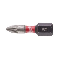 Nárazový skrutkovací bit Milwaukee 4932430861 Shockwave PZ1 25mm 25ks.