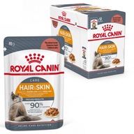 VLHKÉ KRMIVO PRE KOŽU A VLASY V ROYAL CANIN HAIR KOŽOVÁ OMÁČKA 12x85g