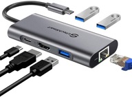 UtechSmart UCN3273 USB Hub USB C na HDMI Ethernet 100 W PD 4K USB 3.0 6v1