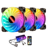 COOLMOON 3 Pack RGB Case Fans 120 mm cic