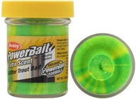 BERKLEY pstruhová pasta PowerBait Extra Scent Green Yellow 50g