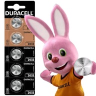 5x DURACELL CR 2032 DL ECR 3V LÍTIOVÁ BATÉRIA