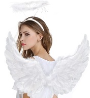 Anjelský kostým Malý anjel Súprava Krídla Perie Halo Nativity Play