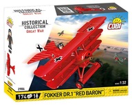 LIETADLO COBI 2986 FOKKER DR.1 RED BARON BLOCKI