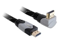 Delock HDMI kábel v1.4 M/M 2m lomený spodok čierno/biely