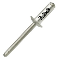 OCEĽOVÉ Slepé nity OCEL/OCEL 3,2x8 mm - 500 KS