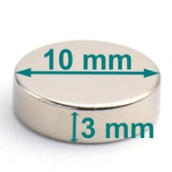 Neodymový magnet valcový 10x3 mm!!! SET 50 ks!!!