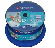 50x Verbatim CD-R Printable Cake AZO potlač