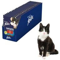 Purina Felix Fantastické mokré jedlo pre hovädzie mäso Cat 26x85g