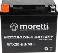 Gélová batéria Moretti YTX20-BS/MTX20-BS 12V