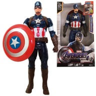 POSTAVA KAPITÁNA AMERIKA VEĽKÁ POHYBLIVÁ + ŠTÍT AVENGERS SVETLÁ ZVUK 30CM