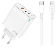 NABÍJAČKA 65W PD 2X KÁBEL USB-C + USB-C USB-C