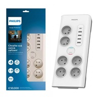 PREDĹŽOVAČ NAPÁJANIA SO 6 ZÁSUVKAMI USB PHILIPS