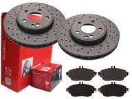 BREMBO PREDNÉ DISKY, DESTIČKY, CLA C117 GLA X156