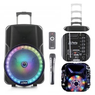 MOBILNÝ LED stĺpik 12'' 700W USB BT MIC FM RGB