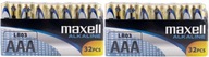 64x MAXELL alkalické batérie AAA LR3 R3