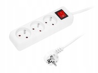 Predlžovací kábel Power Strip 1,5m 3 Gn. Prepínač