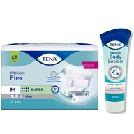 TENA FLEX SUPER jednoduché uchytenie plienkových nohavičiek M 30ks Telové mlieko 20ml